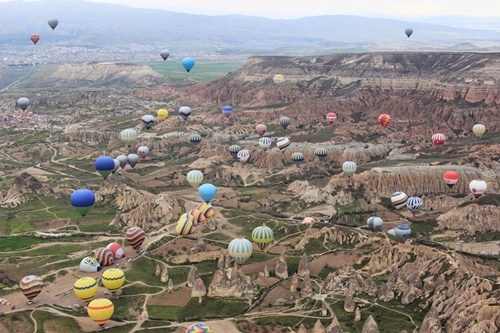 tour khinh khí cầu ở cappadocia
