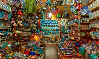 gian hàng nhỏ trong chợ grand bazaar