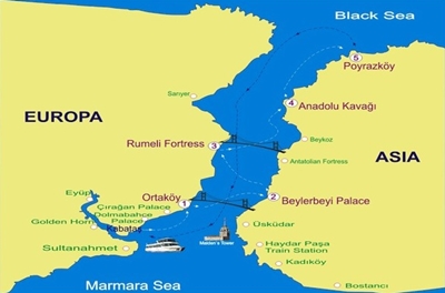 vị trí eo biển bosphorus